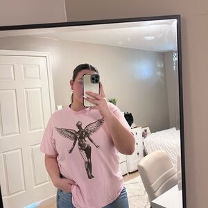 NIRVANA Pink Angel Face T-Shirt